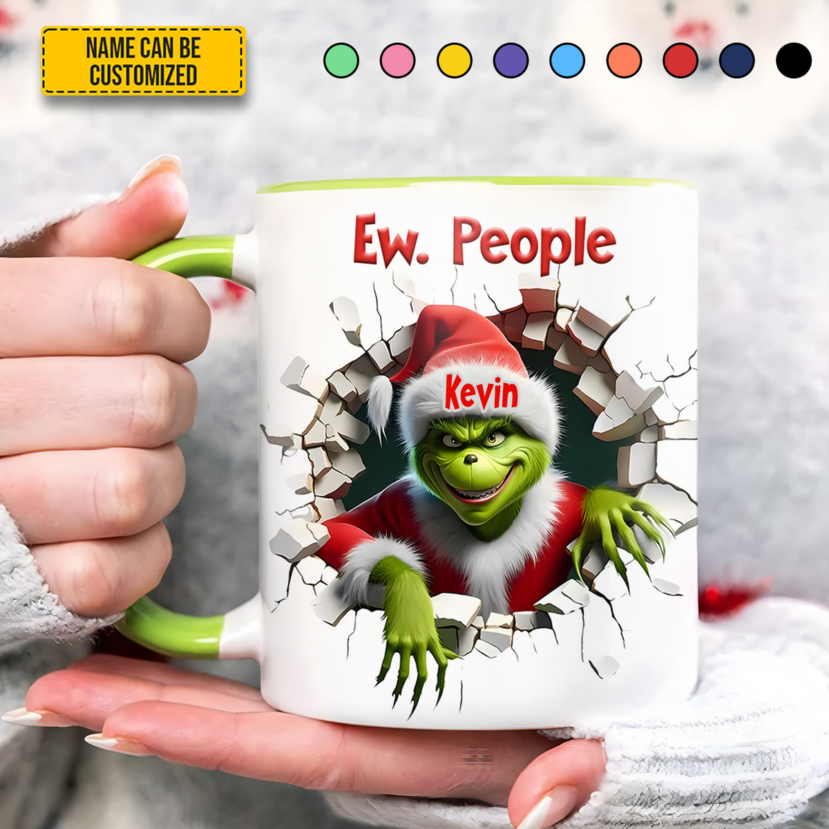 Holiday Grump – Personalized Funny Christmas Accent Mug