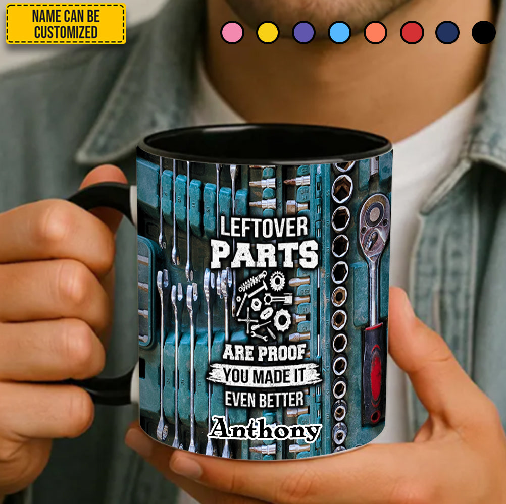 Leftover Parts - Personalized Mechanic Accent Mug