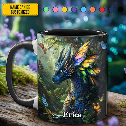 Personalized Dragon Accent Mug