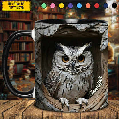 Personalized Owl Accent Mug