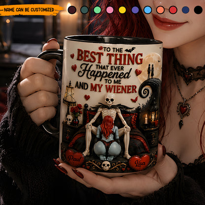To The Best Thing - Personalized Gothic Couple Accent Mug