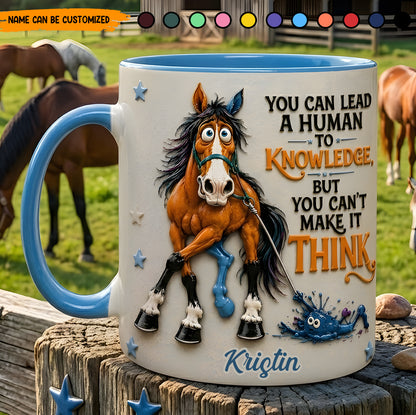 Can't Fix Stupid – Personalized Horse Accent Mug