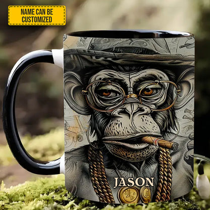 VINTAGE GORILLA - Personalized Gorilla Accent Mug