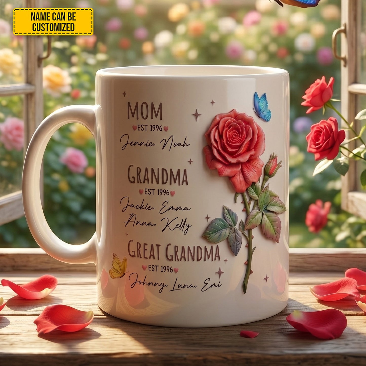 Generations Of Love – Personalized Family White Mug