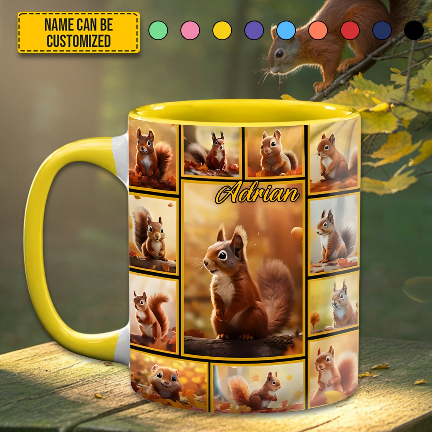Squirrel Collection - Personalized Accent Mug