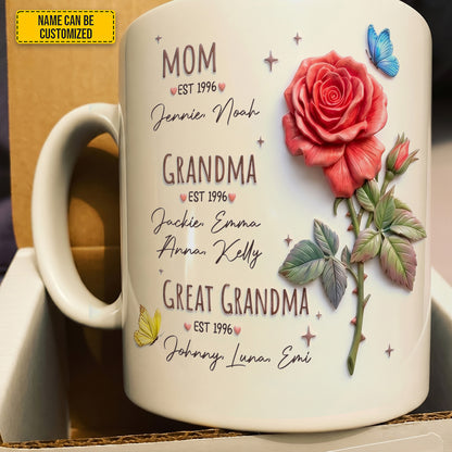 Generations Of Love – Personalized Family White Mug