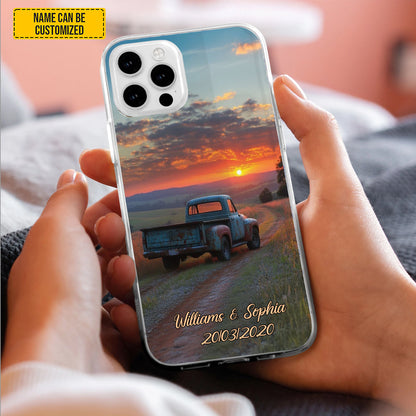 Personalized Pick Up Truck Sunset Phone Case