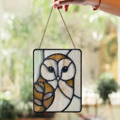 Owl Stained Glass Suncatcher