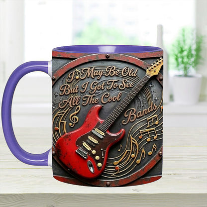 May Be Old But I Got To See All The Cool - Guitar Accent Mug