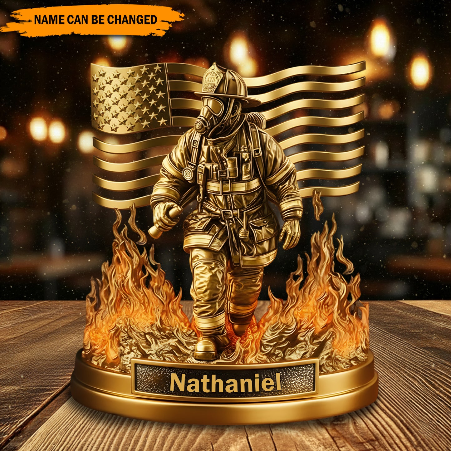 Firefighter Valor – Personalized Fireman Acrylic Plaque