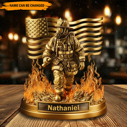 Firefighter Valor – Personalized Fireman Acrylic Plaque