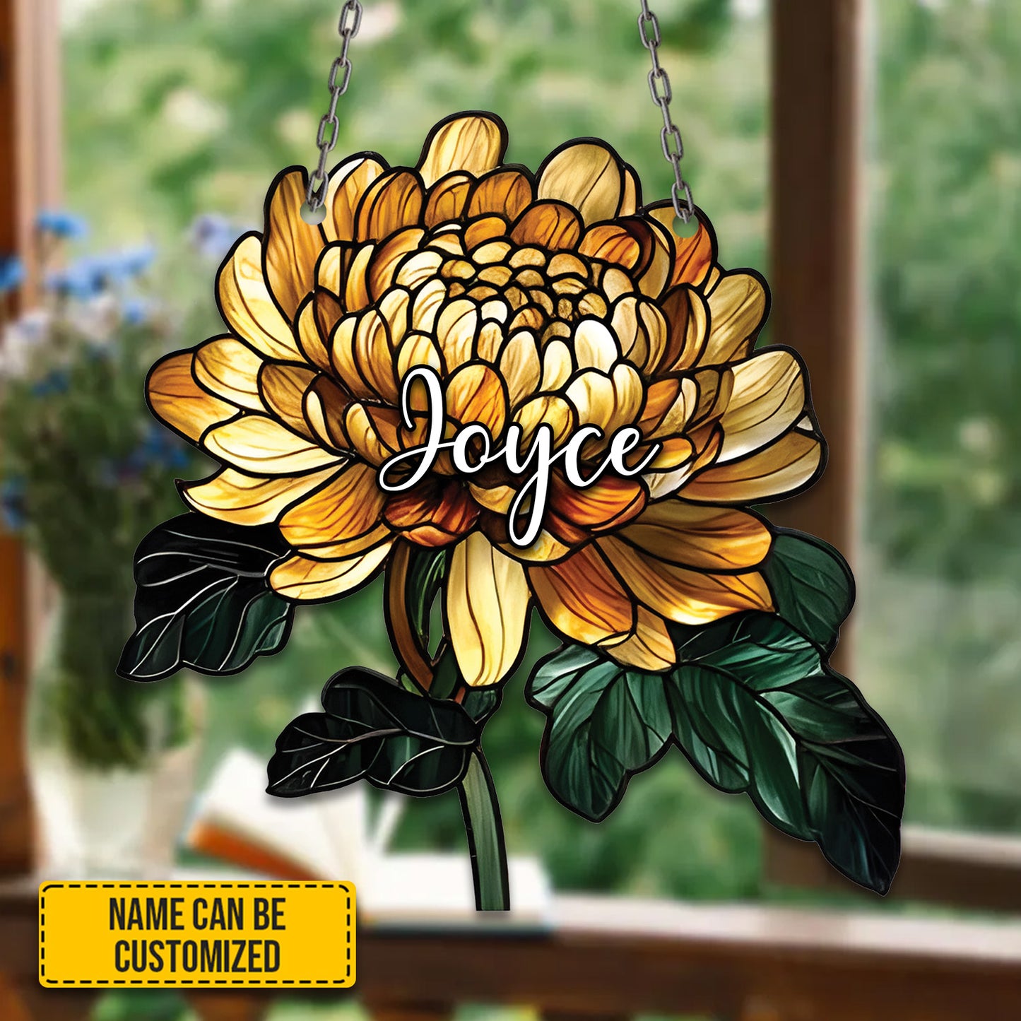 Birth Month Flower Acrylic Window- Hanging Decor