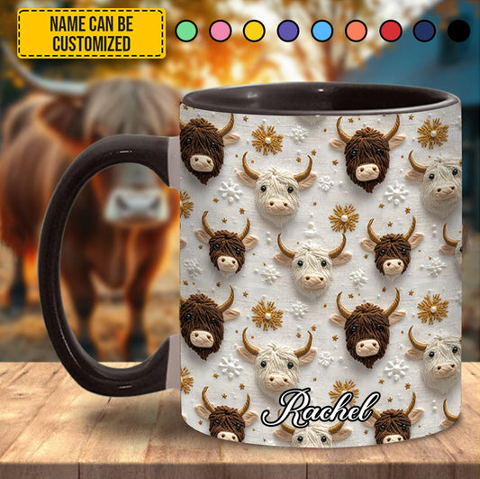 Cow accent mug - Personalized Accent Mug