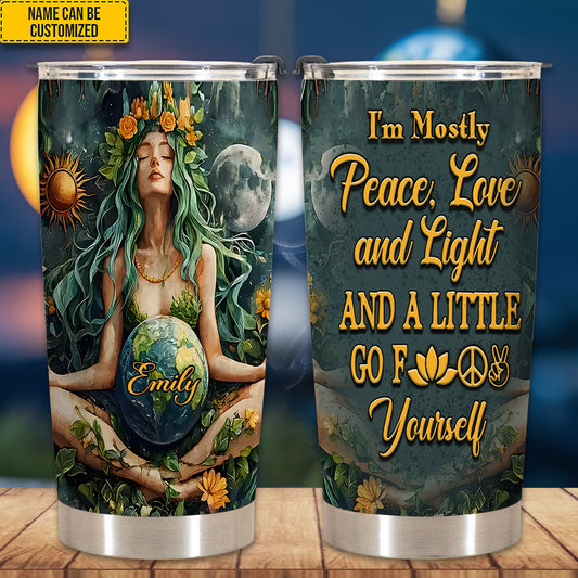 Personalized Yoga Hippie Mindfulles Tumbler