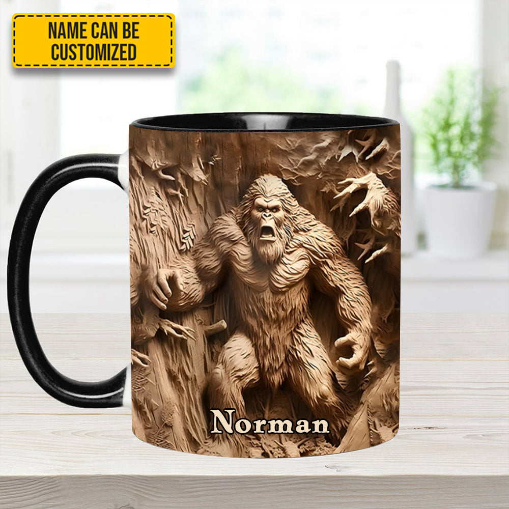 Bigfoot Legend in the Trees – Personalized Bigfoot Accent Mug