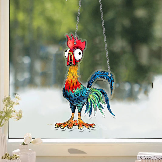 Chicken Cluck Acrylic Window Hanging