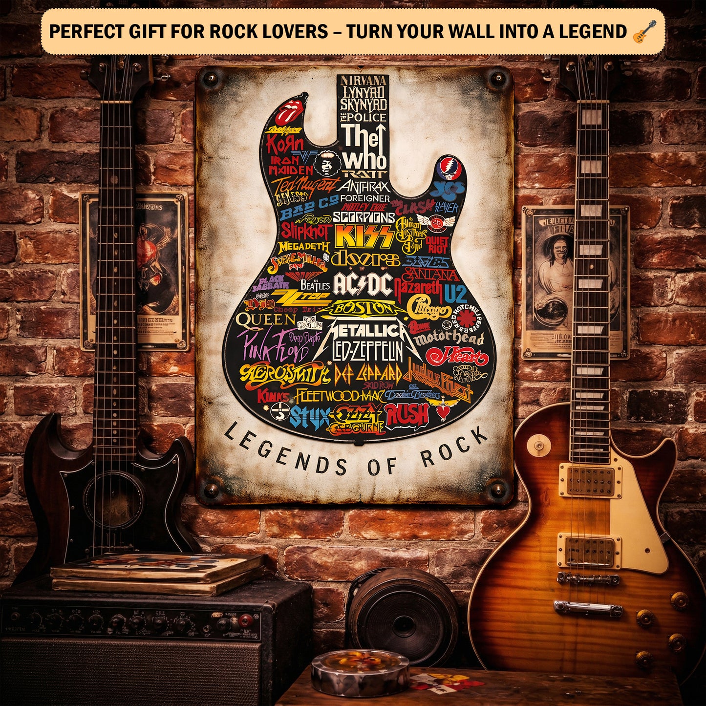 Legends Of Rock - Personalized Classic Rock Metal Sign