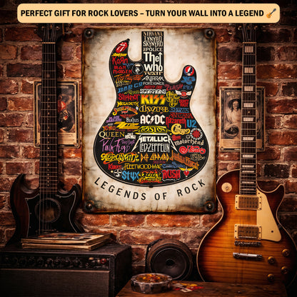 Legends Of Rock - Personalized Classic Rock Metal Sign