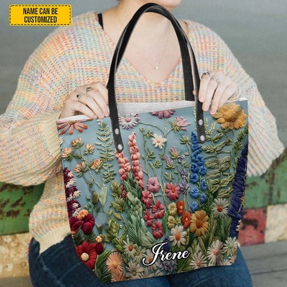 Love Flowers Tote Bag - Personalized Tote Bag