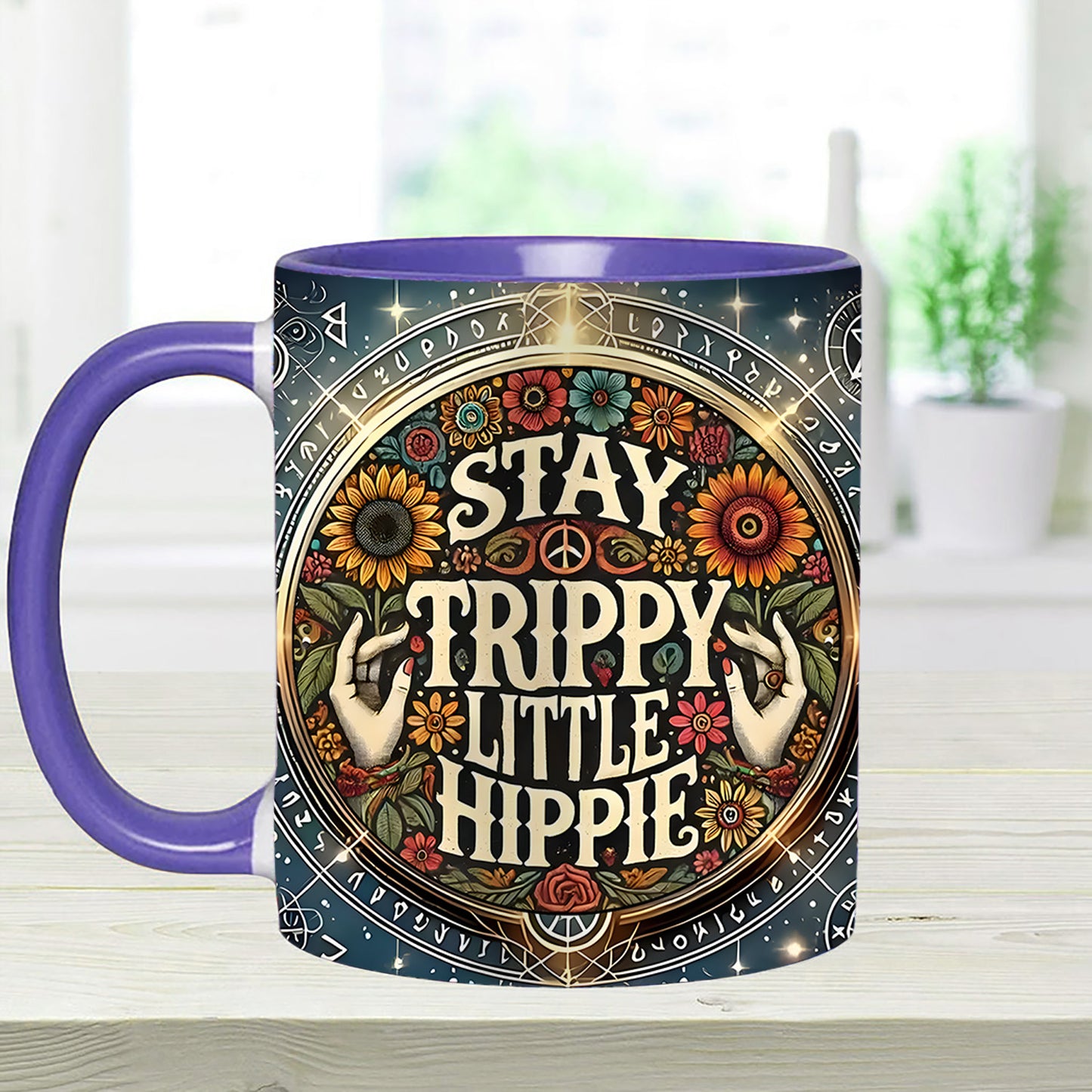 Stay Trippy Little Hippie - Personalized Accent Mug