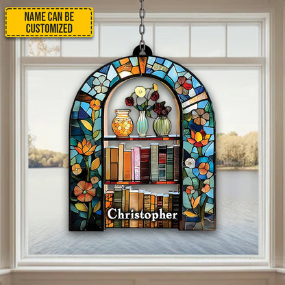 Personalized Bookshelf Collection Acrylic Window Hanging