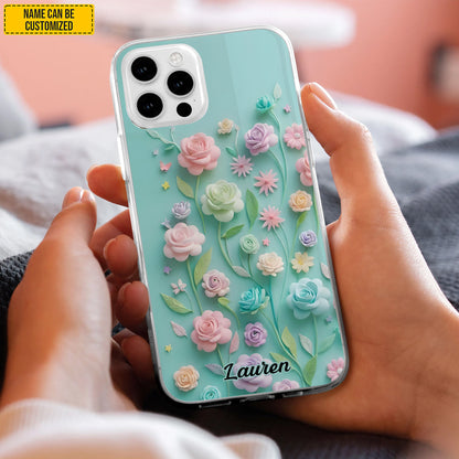 Personalized Pastel Flower Garden Phone Case