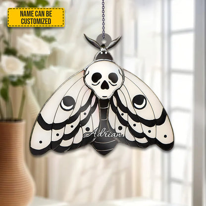 Skull Moth Butterfly - Personalized  Acrylic Window Hanging