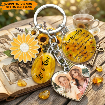 Personalized Best Friends Custom Picture Keychain