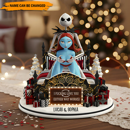 Naughty Holiday Love – Personalized Funny Couple Plaque