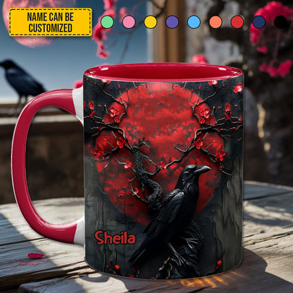 Blood Moon Raven - Personalized Accent Mug