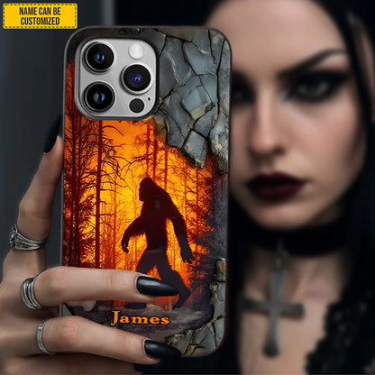 Bigfoot Forest Fire - Personalized Bigfoot Forest Fire Phone Case
