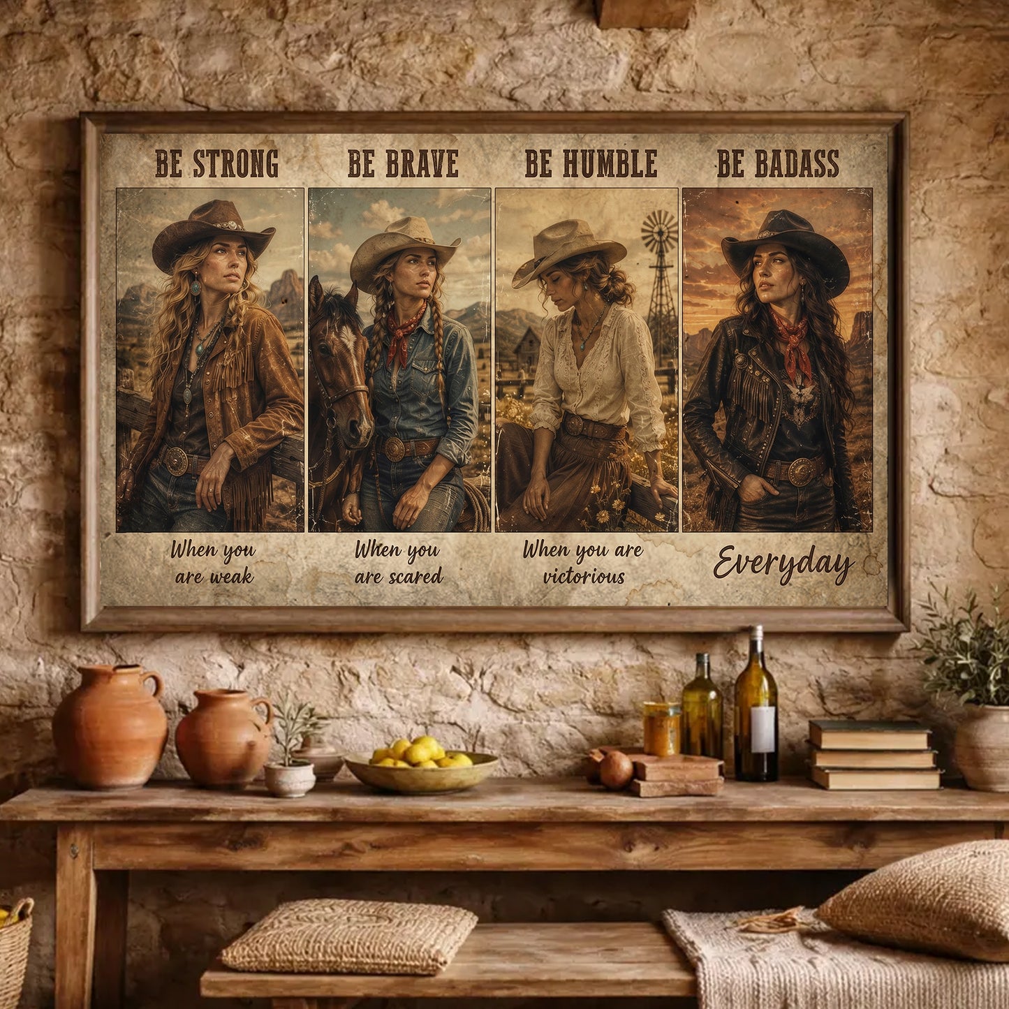 Western Cowgirl Poster & Canvas