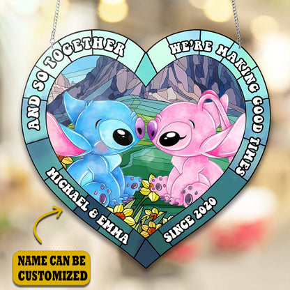 Cute Couple Acrylic Window, Couple Acrylic Window Hanging