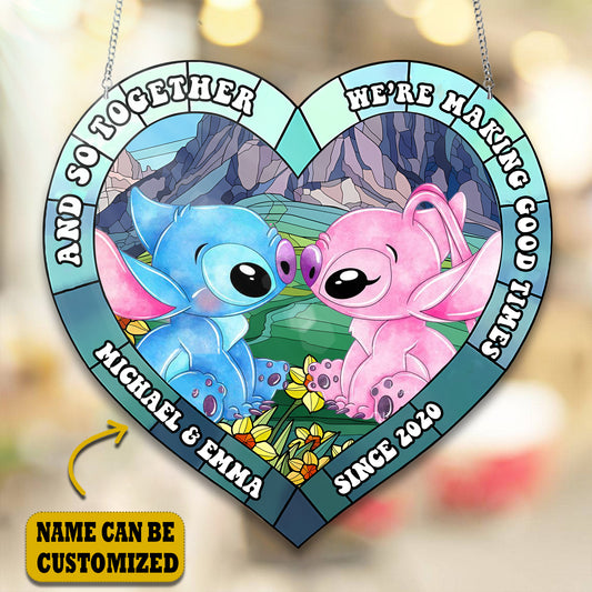 Cute Couple Acrylic Window, Couple Acrylic Window Hanging