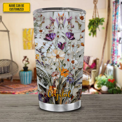 Personalized Beautiful Flowers Tumbler
