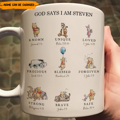 Personalized God Says I Am Mug, Gift For Kids