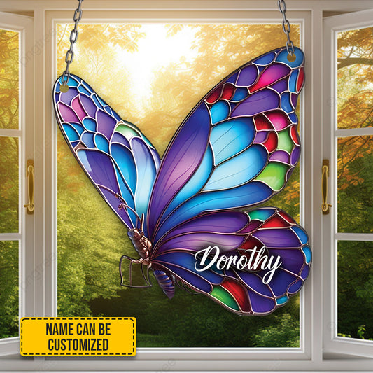 Personalized Colorful Butterfly Window Hanging Acrylic