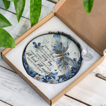 Memorial Dragonfly Stained Glass Suncatcher