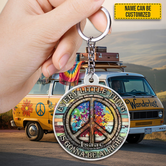Every Little Thing - Personalized Hippie Keychain