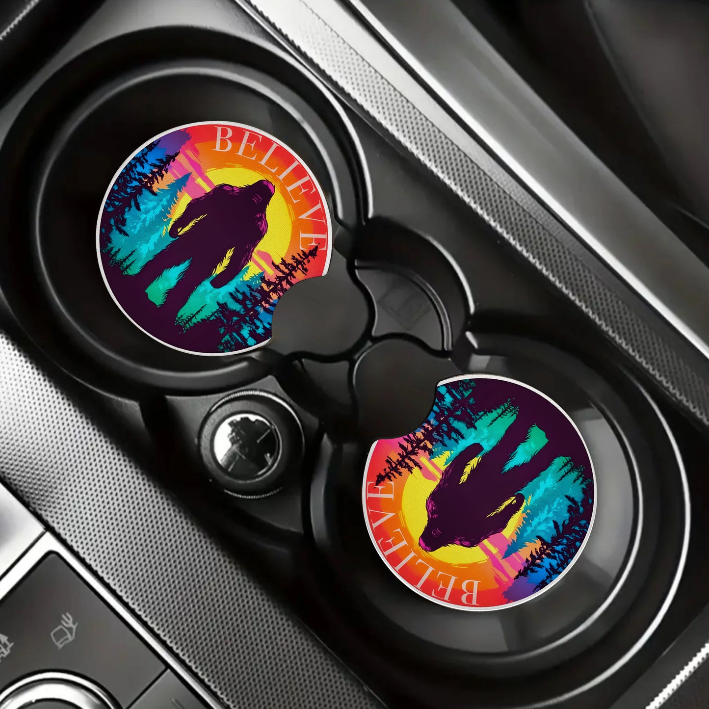 Bigfoot Believe Car Coaster