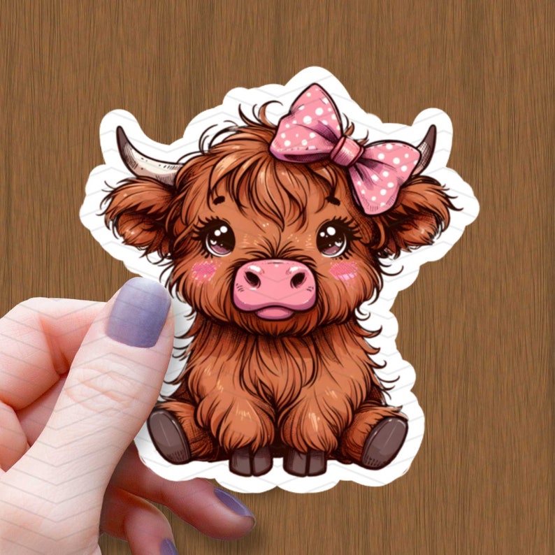 Baby Highland Cow Sticker