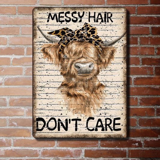 Messy Hair - Metal Sign
