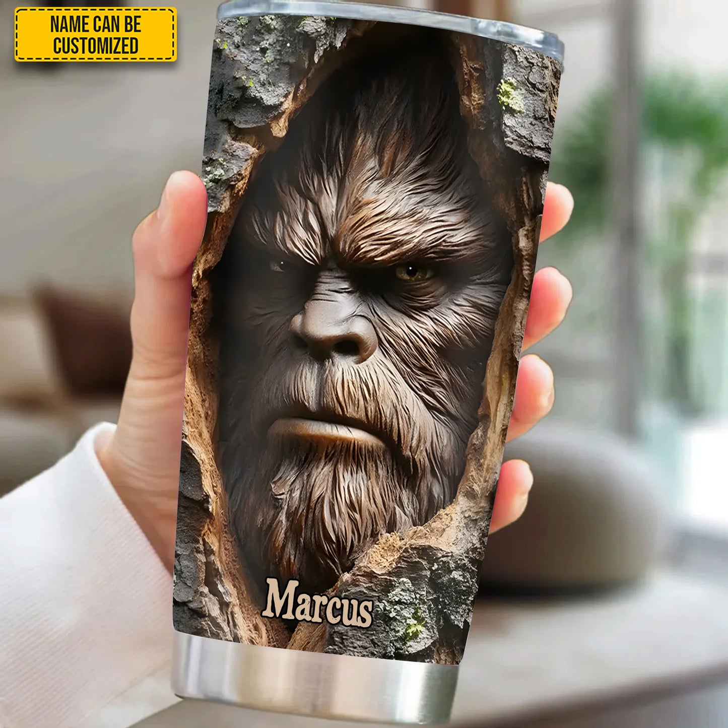 Personalized Sasquatch Face Tumbler