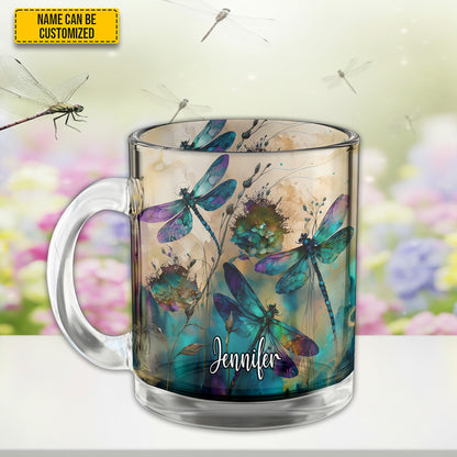 Dragonfly Colorful - Personalized Glass Mug