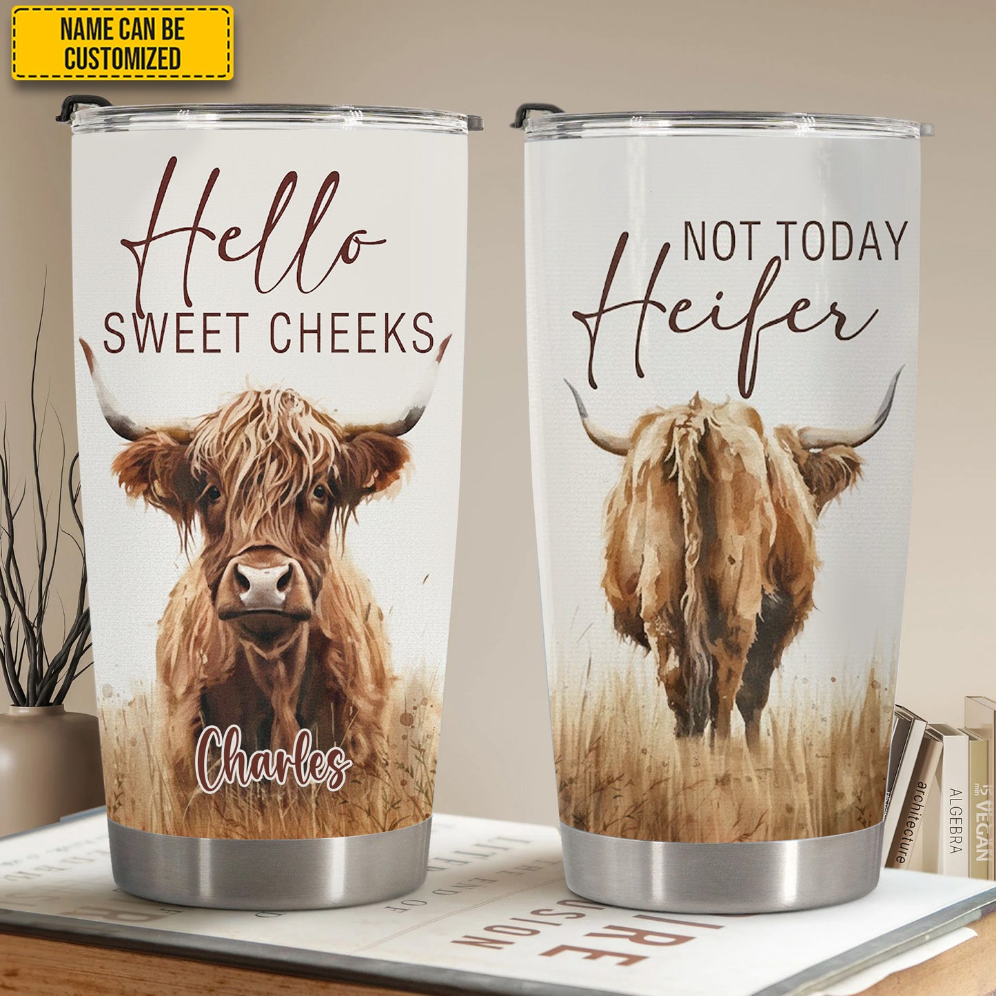 Hello Sweet Cheeks  - Personalized Cow Tumbler