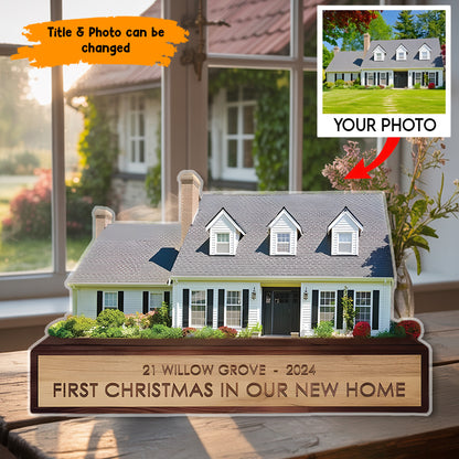 House Acrylic Plaque , Wooden Standee Customized, Personalized Shape