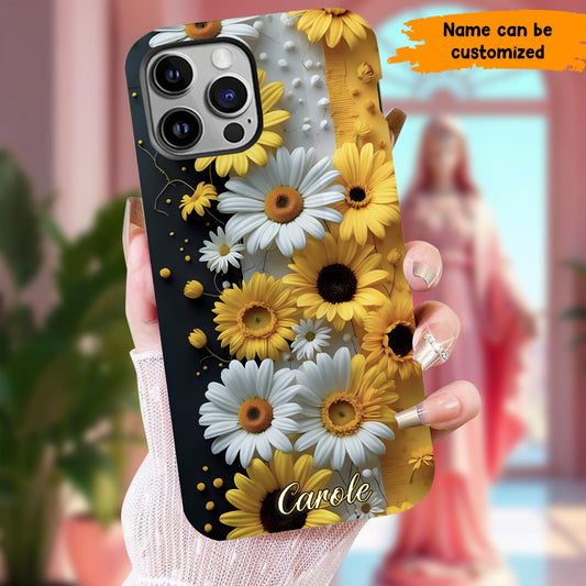 Personalized Sunflower & Daisy Phone Case