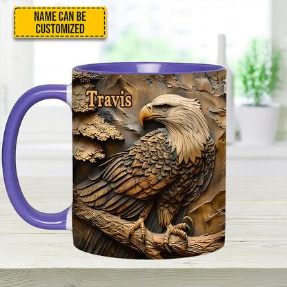 Strong Eagle - Personalized Eagle Accent Mug