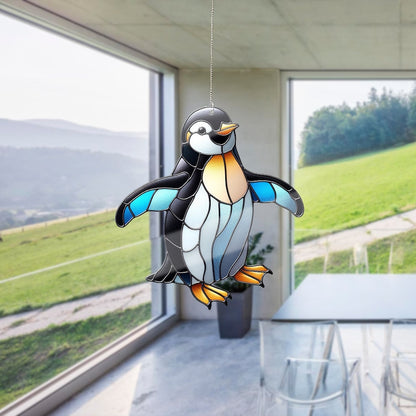 Penguin Acrylic Window Hanging