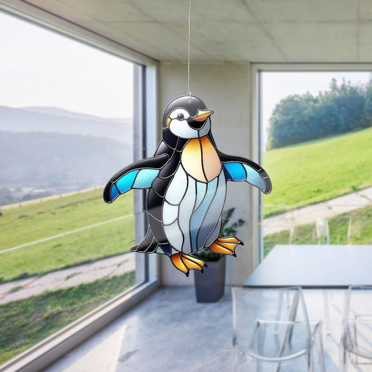 Penguin Acrylic Window Hanging